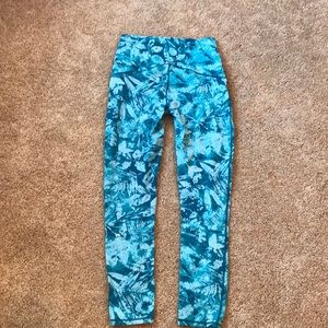Girls Turquoise/Blue Size 14 Leggings